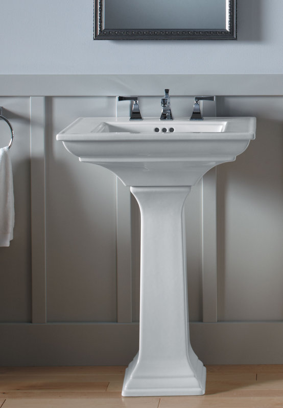 Kohler Memoirs® Ceramic 25" Pedestal Bathroom Sink with Overflow